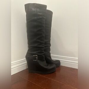 Vera Wang Lavender Label Leather Knee-high Boots